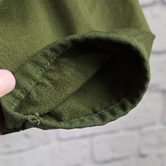 Gap Fit Kids Olive Green Zip-Up Jacket Unisex Boy Girl Activewear Soft Knit 6/7 - Picture 5 of 7